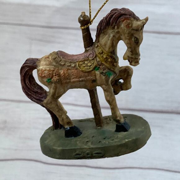 Carousel Horse Figurine Christmas Tree Ornament or Tabletop Decor 2 3/4" Tall - Picture 12 of 14